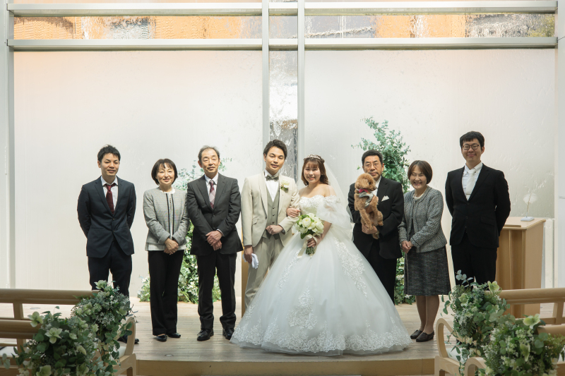 愛犬と迎えたセレモニー