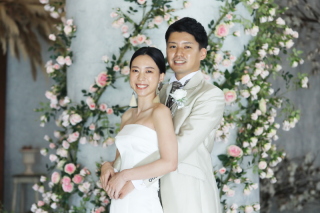 お洒落な新郎新婦様♪タイトなヘアスタイルで秀逸なフォトに