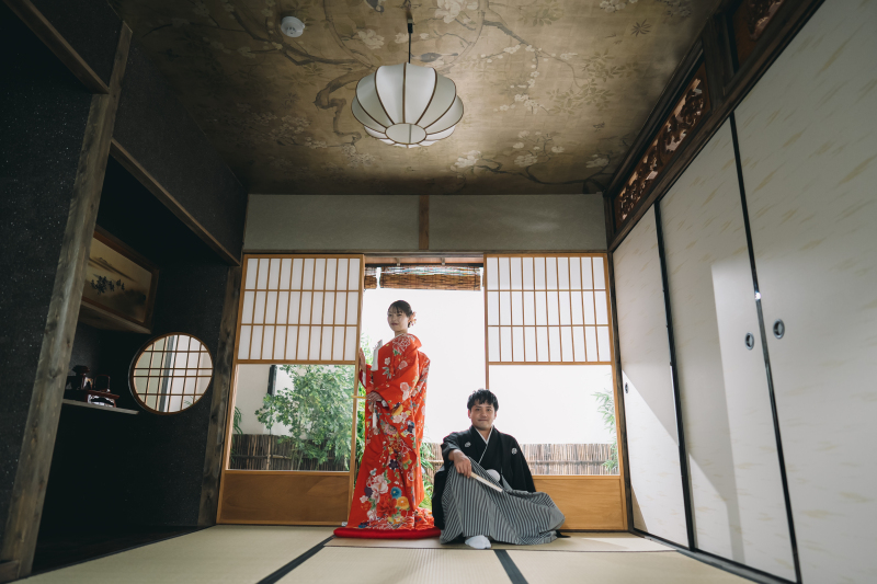 本格和室で撮影するこだわりの和装前撮り