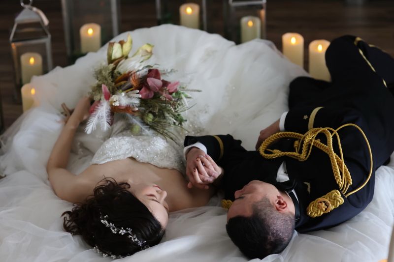 こだわりのヘアスタイルでフォトウェディング♪