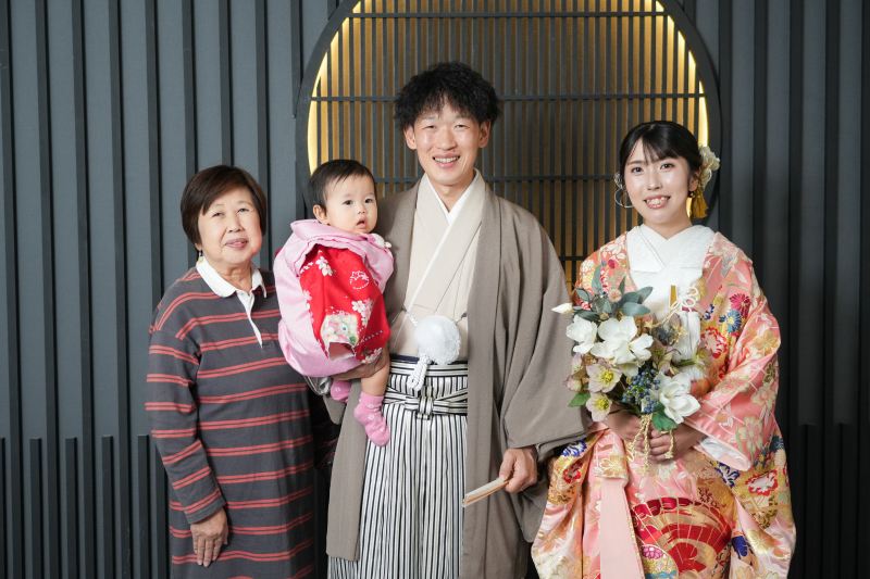 家族みんなで記念撮影