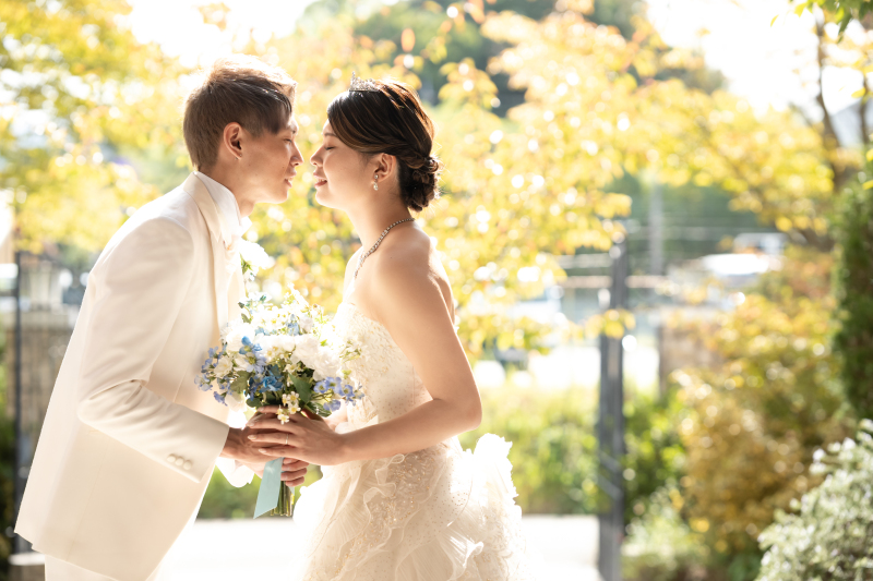 夕方の温かな日差しの中で