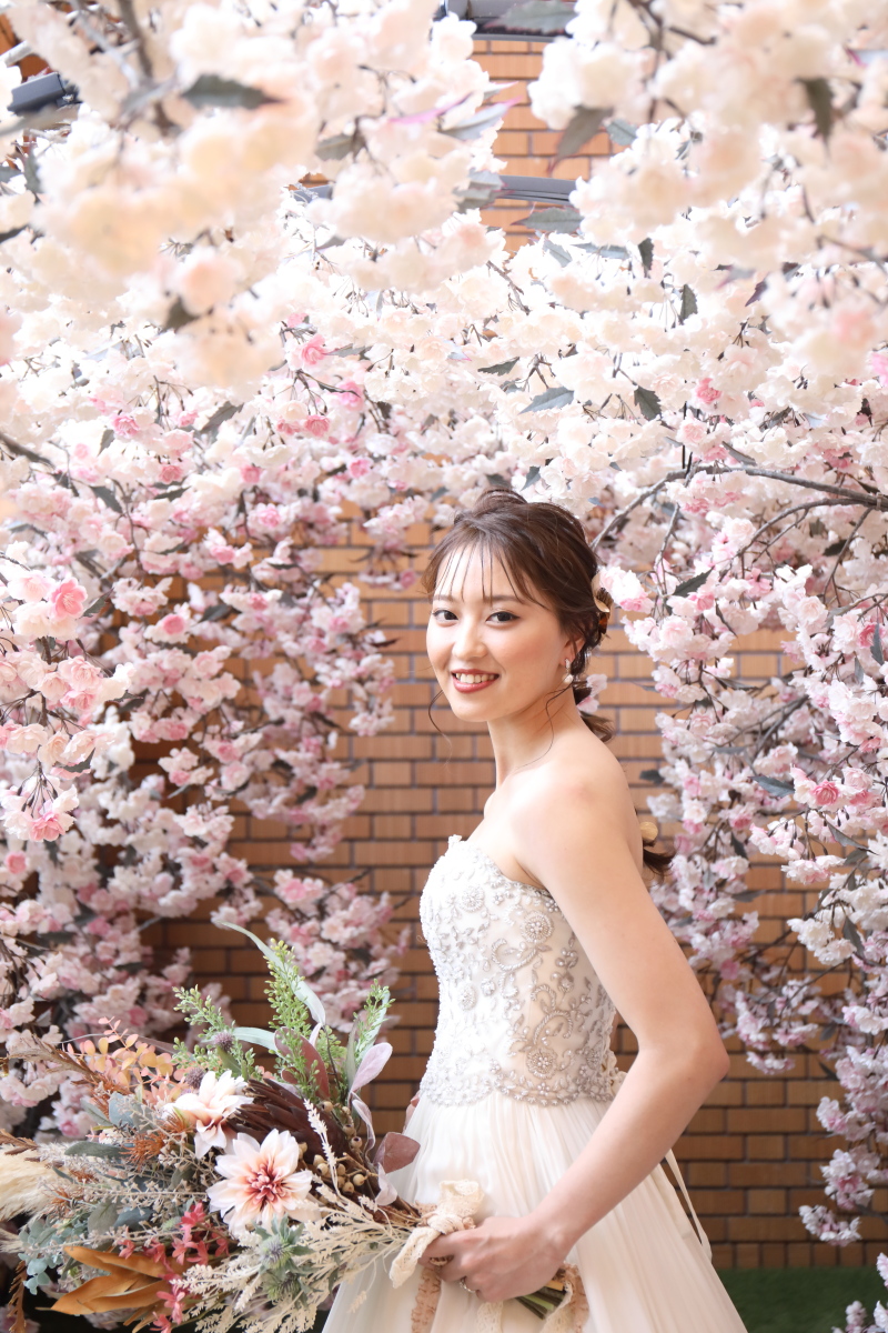 まるで本物♪桜のアーチ