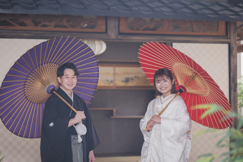 和傘を使ったショット