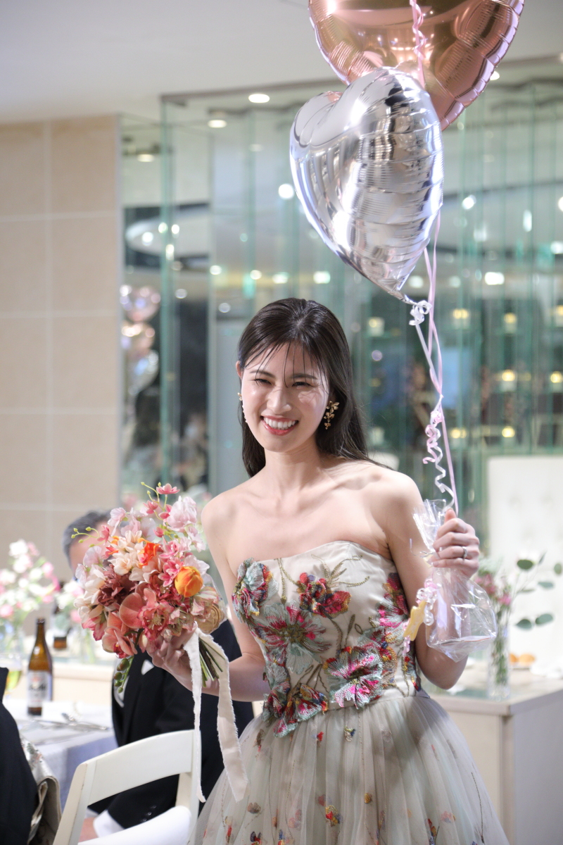 会食前にお衣装チェンジイメージチェンジ