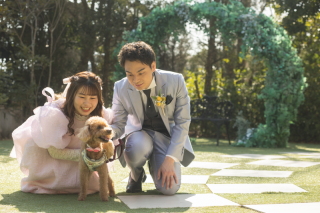 ペットとフォトウェディング【基本料金50%OFF】洋装1着・全50カットデータ※2026年3月末までの申込・5月末までの撮影