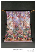 834　翔鶴松に牡丹（紫白）