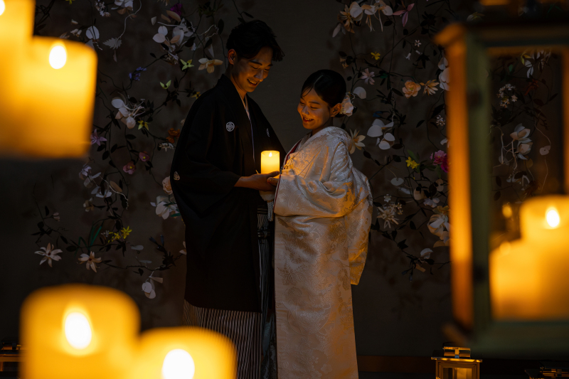 【2025年12月27日(土)迄の限定プラン/データ100カット付】*ナイトフォトウエディング 和装×キャンドル