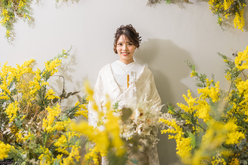 光沢感のある上質な白無垢