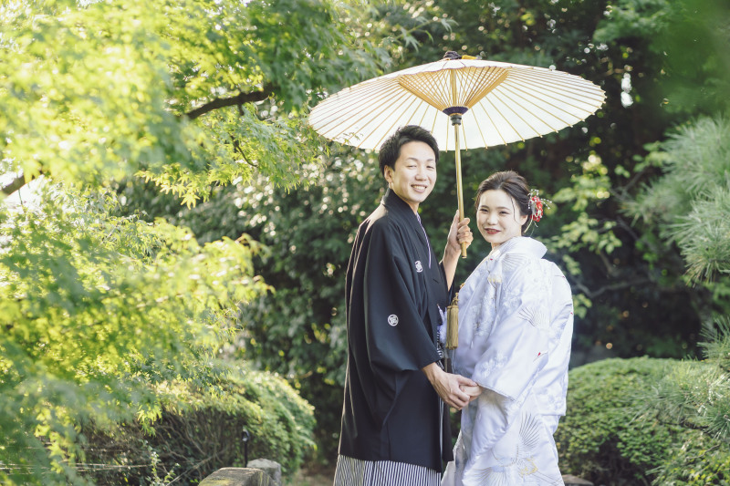 庭園での和装＆デザイナーズスタジオでの洋装フォト