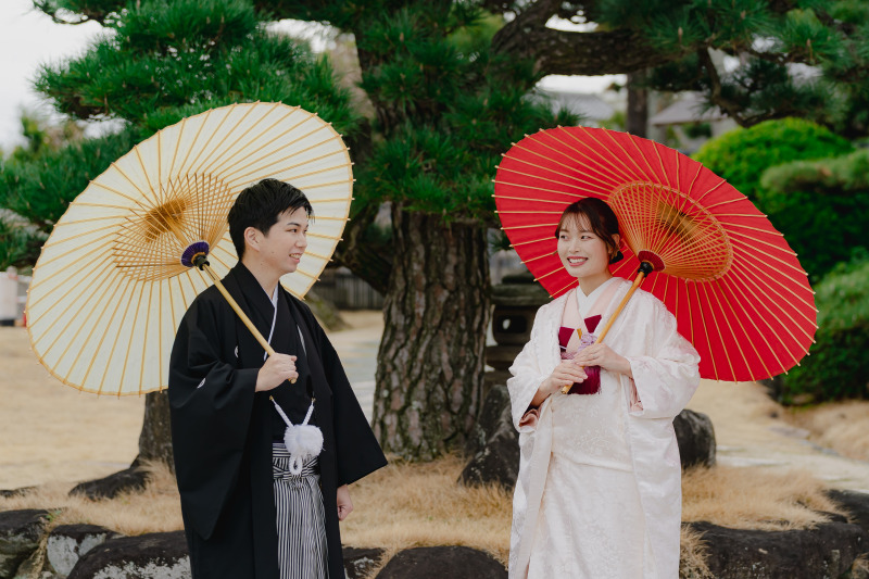 まずは和装から撮影開始