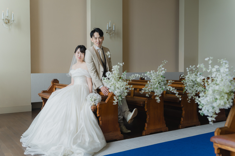 チャペルを貸し切り！挙式では撮れない写真も撮れる