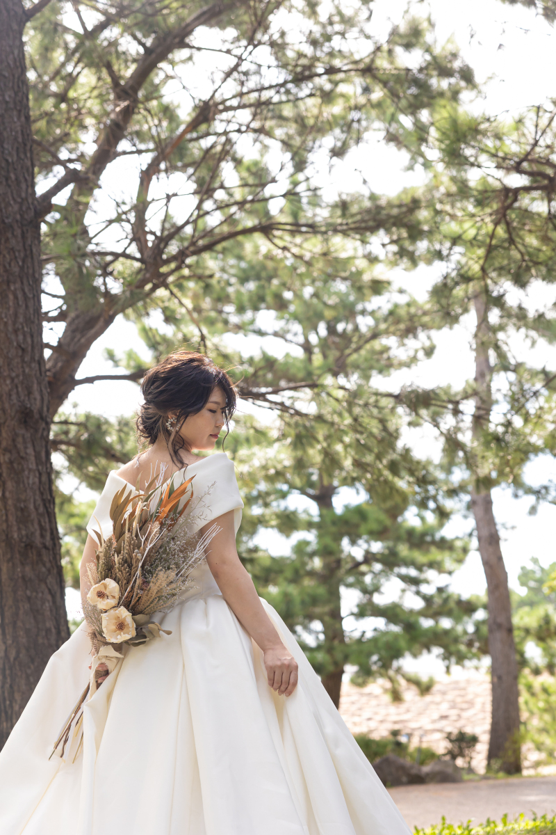 お気に入りのドレスとブーケで