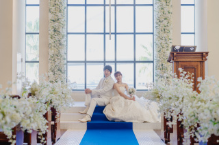 開放感のあるチャペルで