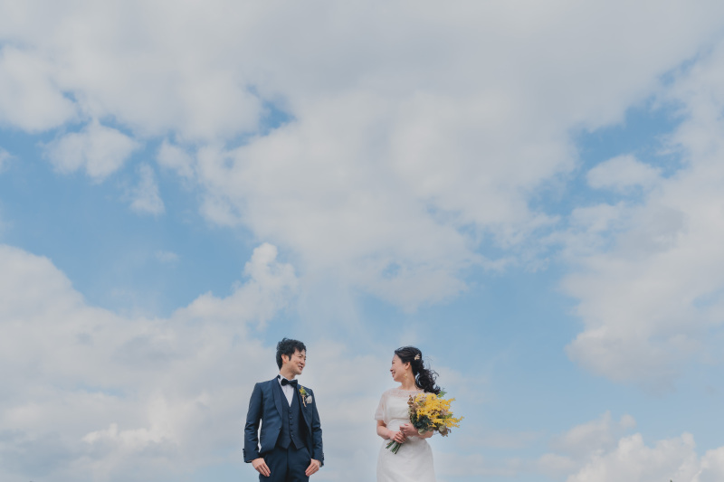 雲多めの穏やかな青空