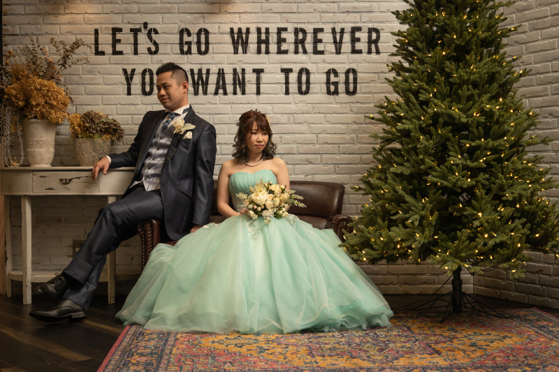 パステルカラードレス