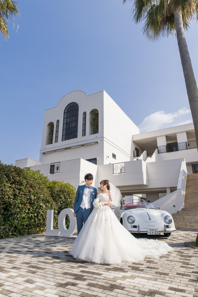 青空をバックに