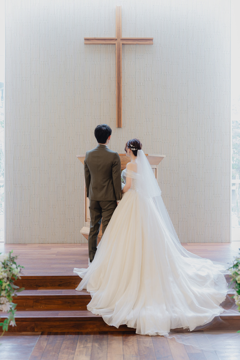 チャペル撮影からスタート