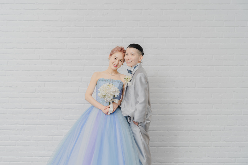 スタジオでお色直し