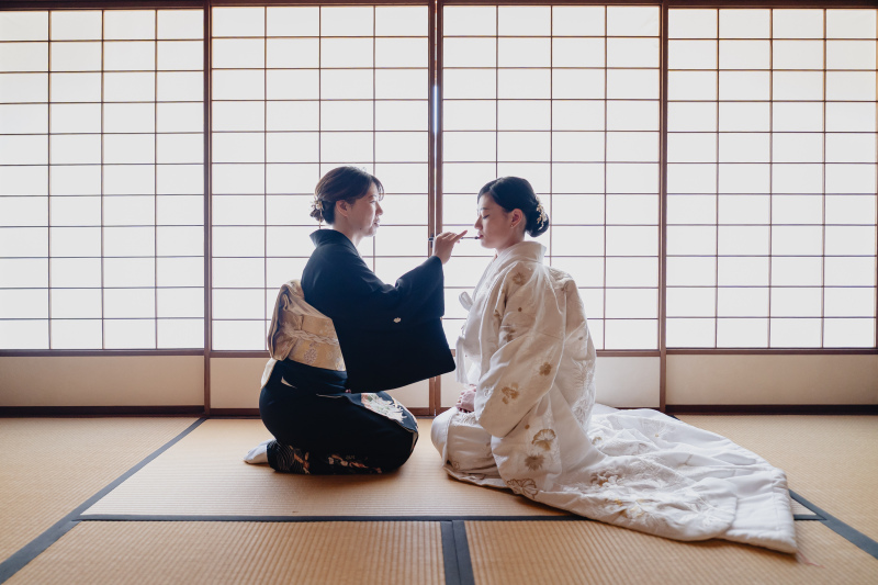 紅差しの儀の瞬間を