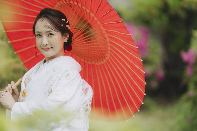 庭園でのソロショット