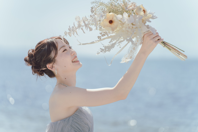 オフホワイトのブーケ