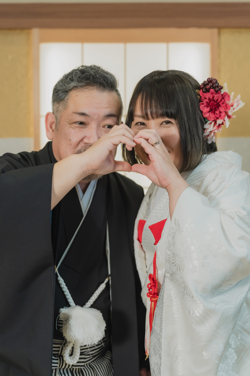 お二人で作るハートにうっとり