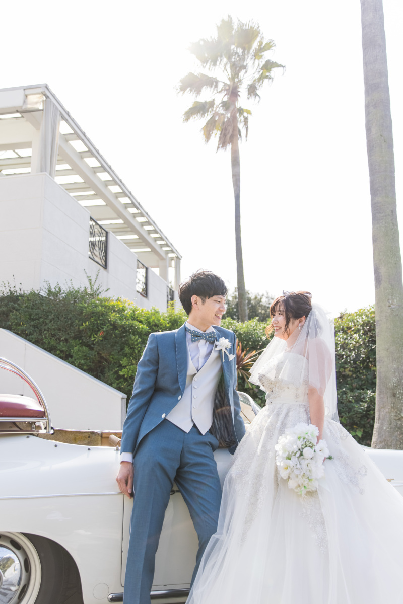 爽やかな雰囲気のなか、見つめ合うふたり♡