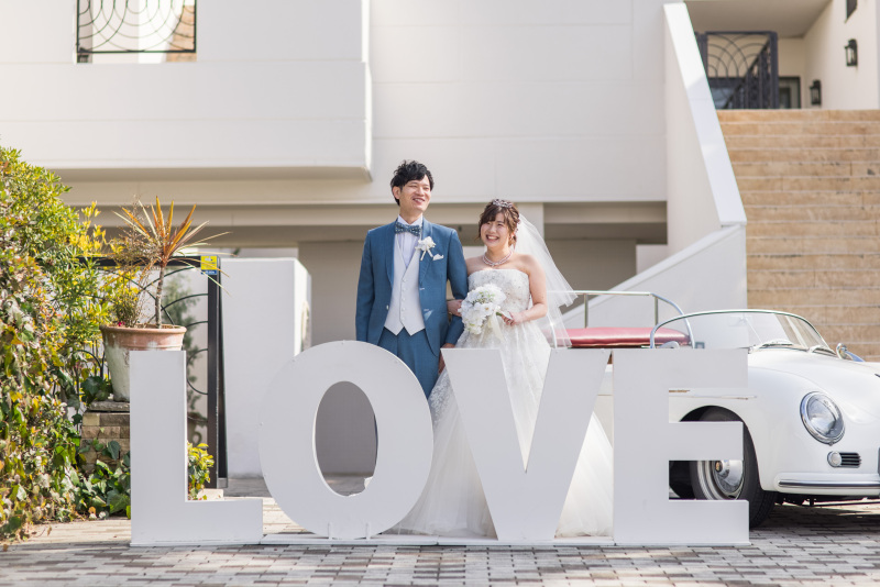 流行りのLOVEオブジェと一緒に