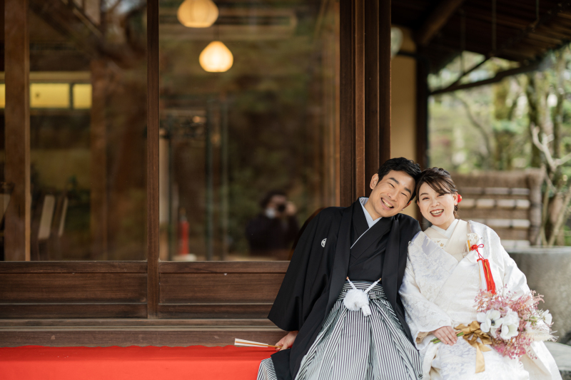 縁側でリラックス