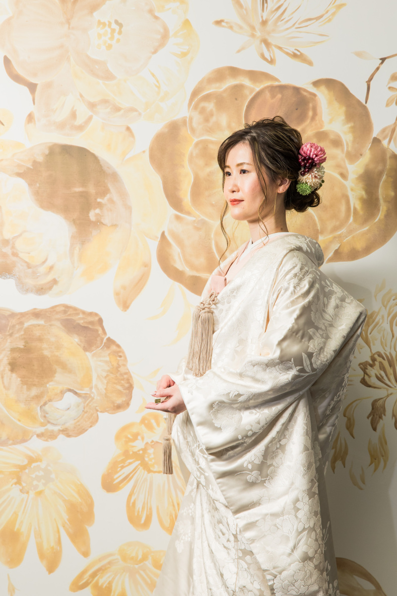 白無垢×小物でカラーコーディネート