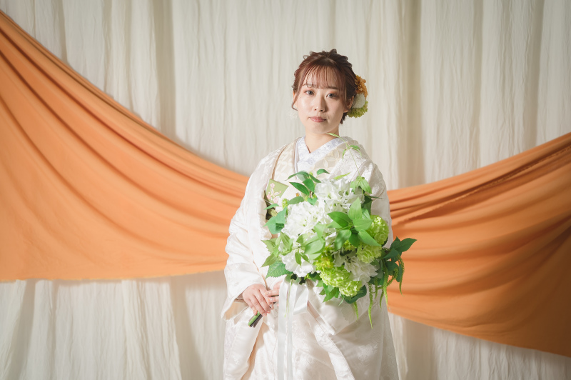 館内の和装撮影から