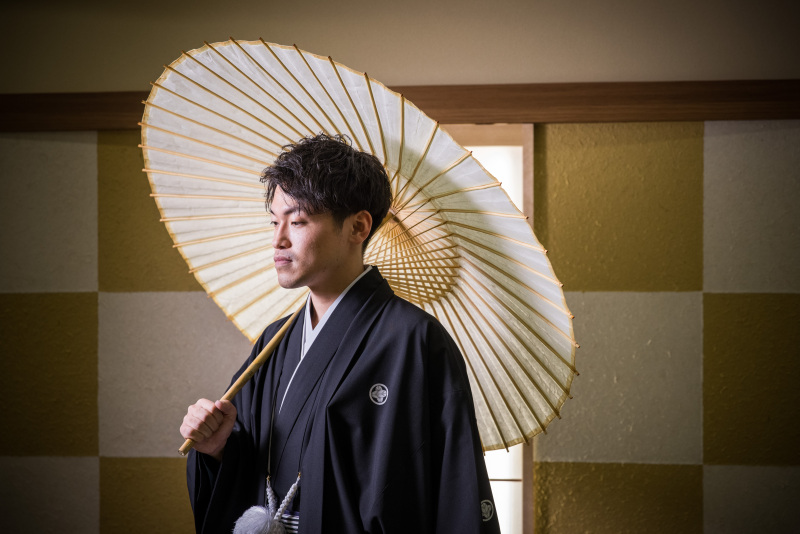 ライトアップされた障子