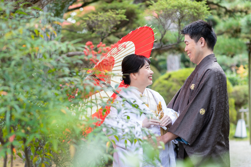 四季折々の色づきが魅力の庭園撮影