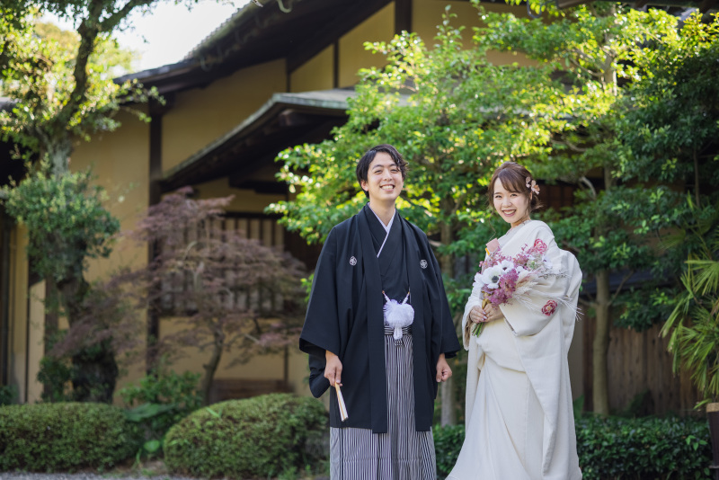 ビーチと庭園でWロケーションフォト