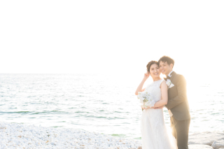 キラキラ光る海、沈んでいく夕日が素晴らしい!!