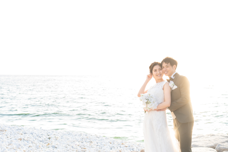 キラキラ光る海、沈んでいく夕日が素晴らしい!!