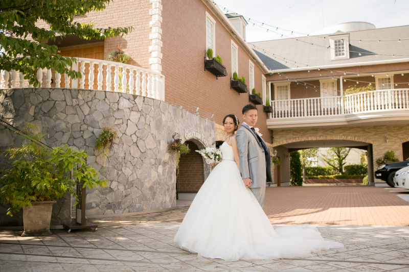 英国式のテラスにて