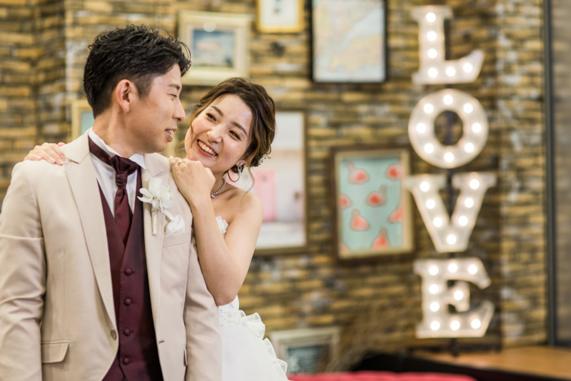 後ろからハグ♡