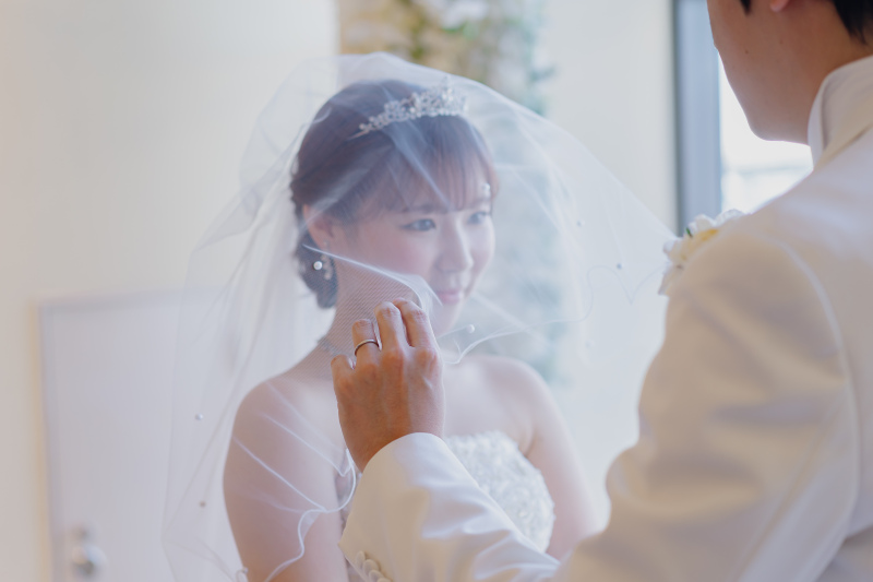 ベールアップの瞬間も