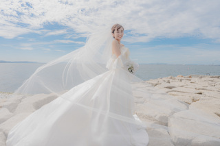 DRESS AND STYLESりんくう店_【洋装】海・公園・サンセット_ロケーションにもドレスにもこだわる