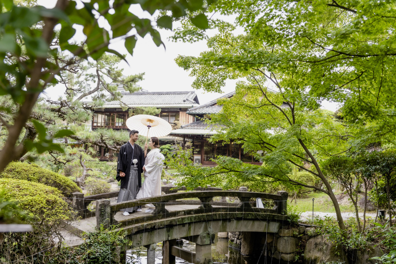 スタジオ撮影付【日本庭園 / 歴史的建造物】で気品溢れる和装フォト!データは大満足150カット♪