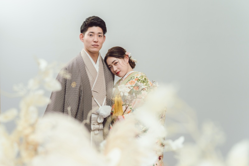 【洋装1点&和装1点】どちらも撮るならコレ!新郎新婦衣装2点プラン・スタジオ&ロケフォトプラン