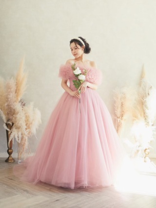 Drerichオリジナル グリッターピンク2wayドレス