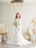 インポート　ロングスリーブマーメイドドレスUS4