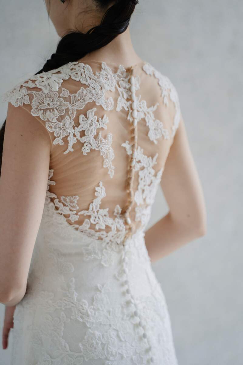 PRONOVIAS レーススレンダードレス
