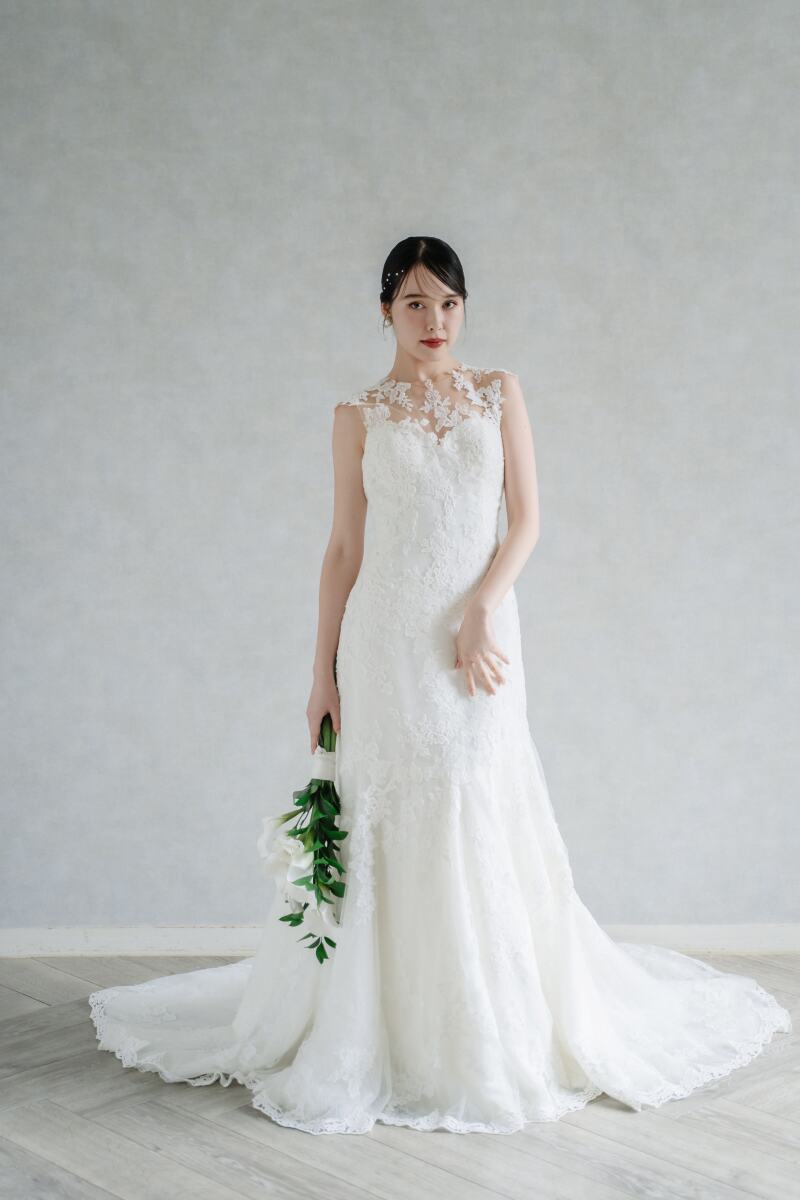 PRONOVIAS レーススレンダードレス