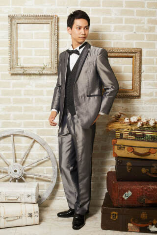 光沢ダークグレータキシード