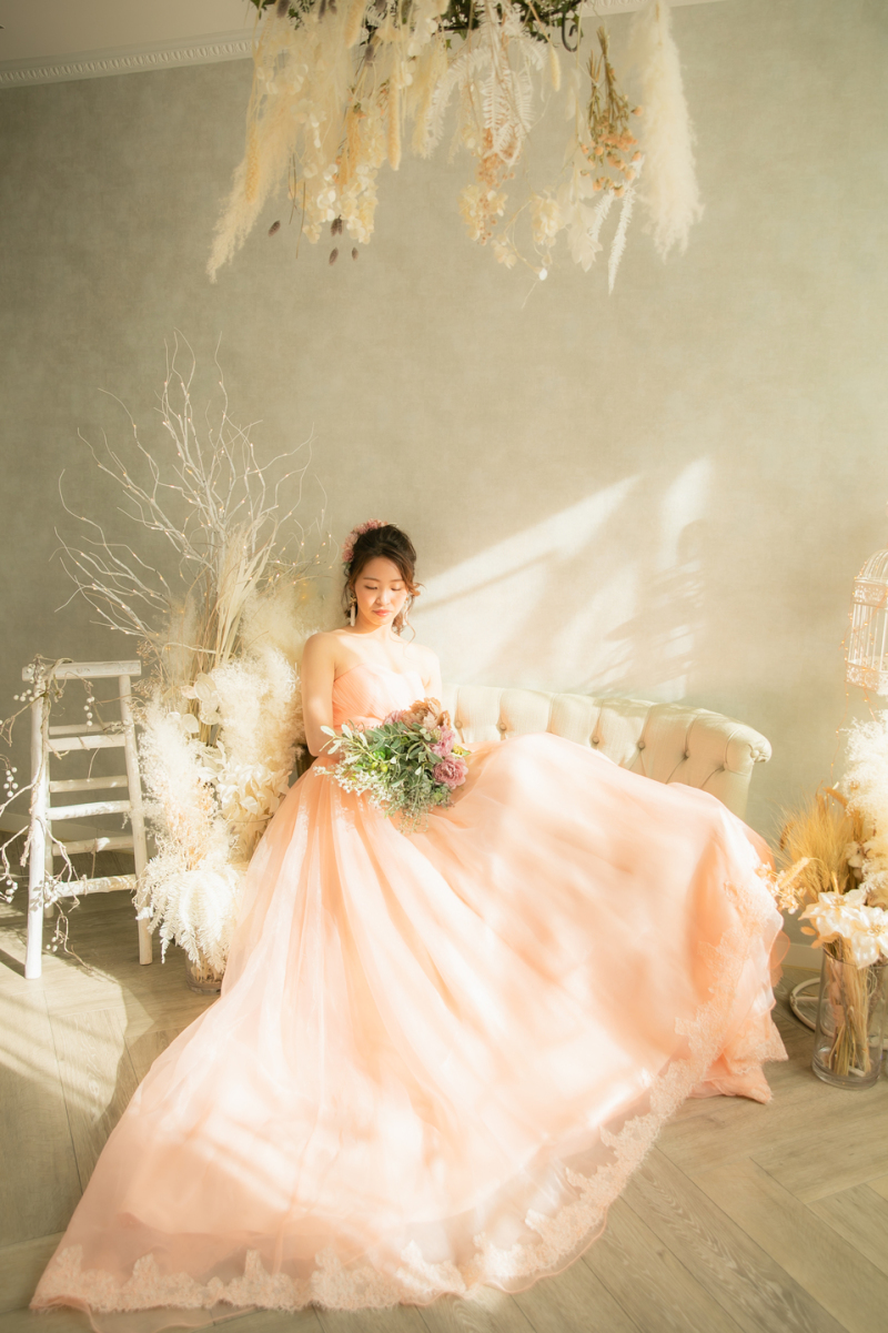 コーラルオレンジドレス