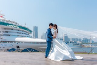 広い青空の下で！大さん橋ウェディング